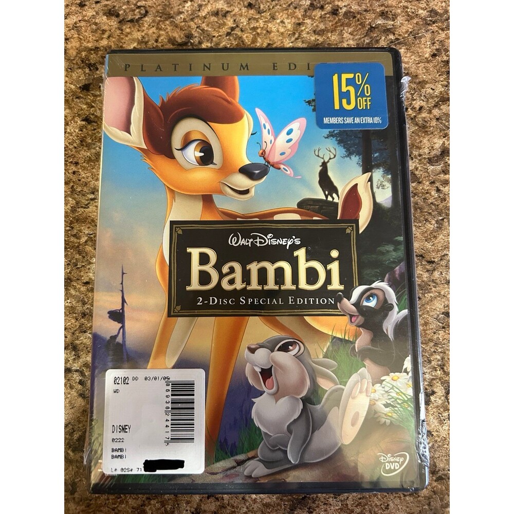 Bambi (DVD, 2005, 2-Disc Set, Special Edition/Platinum Edition) Factory Sealed!